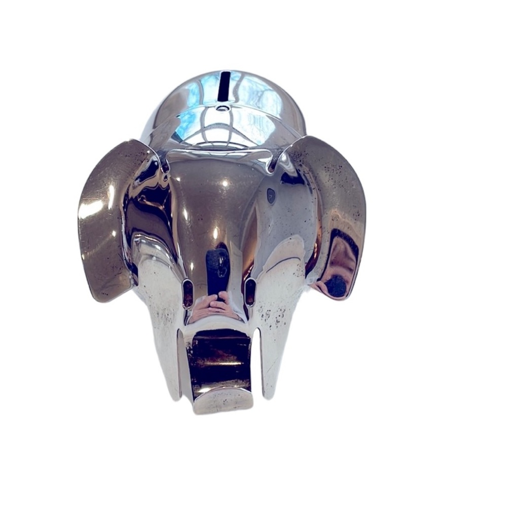 Vintage Lunt Silverplate Elephant Bank. GUC
